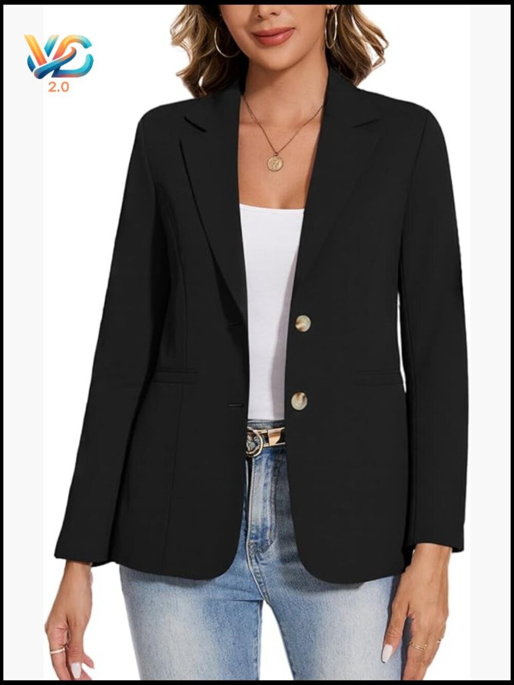 Casual Linen Cotton Blazer Long Sleeve Button Front Notch Lapel Work Office